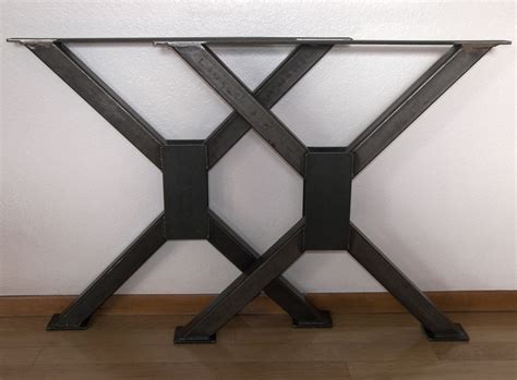 Custom Modern Industrial Farmhouse Steel Table Legs by Rustic Furniture Hut | CustomMade.com