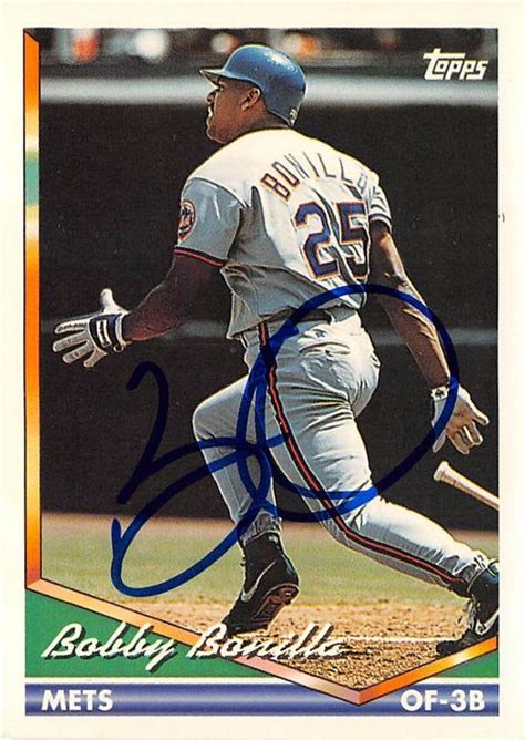 Bobby Bonilla autographed baseball card (New York Mets SC) 1994 Topps #730