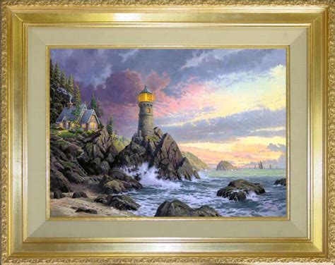 Rock of Salvation (Seaside Memories VIII) by Thomas Kinkade LARGE 24x36 ...