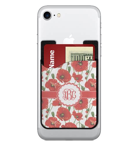 Poppies Cell Phone Credit Card Holder (Personalized) - YouCustomizeIt