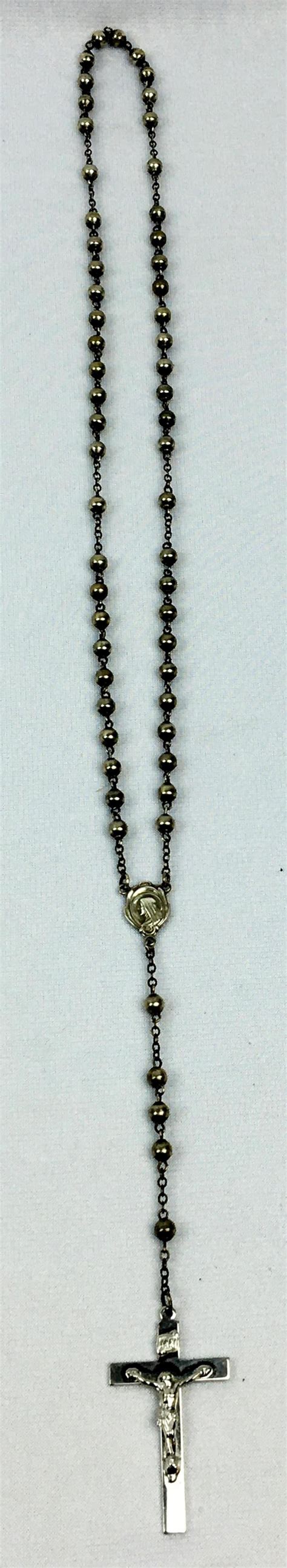 Lot - Vintage Sterling Silver Rosary Necklace 20.2g