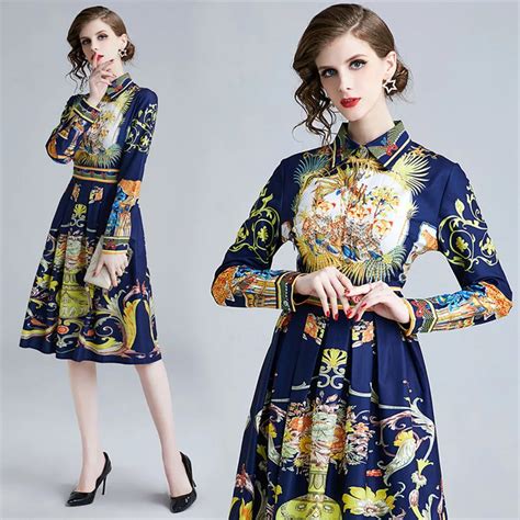 Women Spring Dress Long Sleeve Elegant Dress High Quality Fashion 2019 European Fashion Designer ...