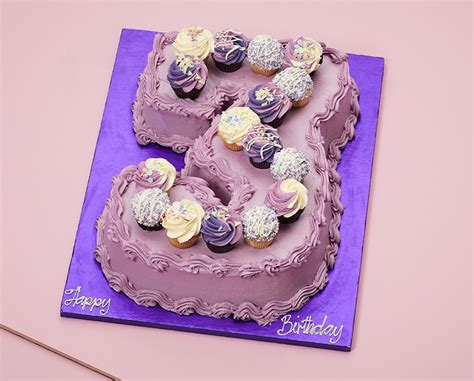 Purple Theme - Purple Number Cake