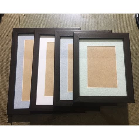 3R, 4R, 5R, 6R, 8R Picture Frame with White or Black Matting | Shopee ...