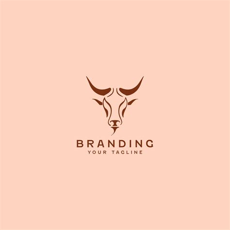 Bull Head Logo Design Template 17082279 Vector Art at Vecteezy