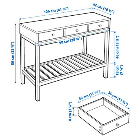 PANGET white 106x42 cm console table | IKEA