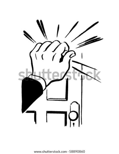 Hand Knocking On A Door Clipart