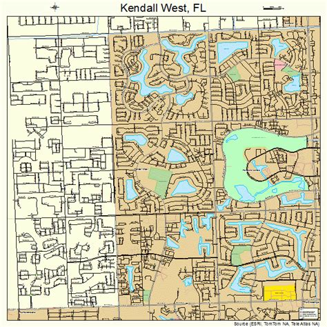 Kendall West Florida Street Map 1236121