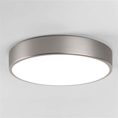 Mallon LED Bathroom IP44 Ceiling Light in Matt Nickel