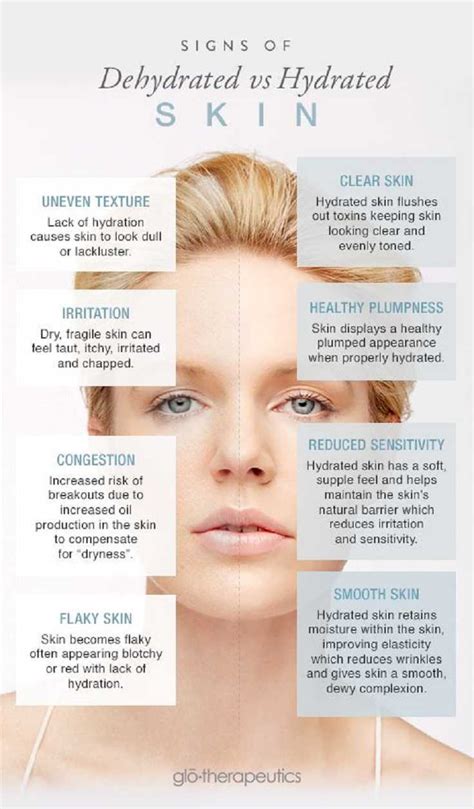 The Differences Between Hydrated And Dehydrated Skin - 40 Skinny Skincare Infographics