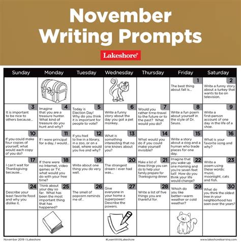 November Writing Prompts | November writing prompts, Writing prompts, Journal writing prompts