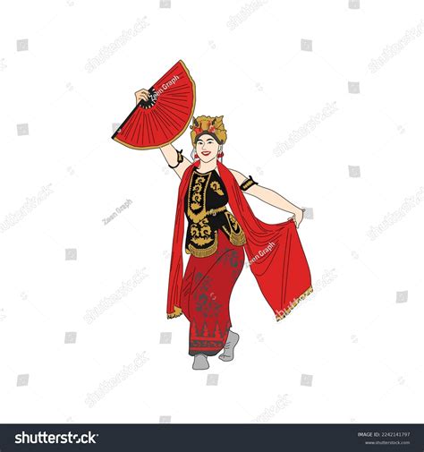 Vector Stock Gandrung Dance Banyuwangis Traditional Stock Vector (Royalty Free) 2242141797 ...