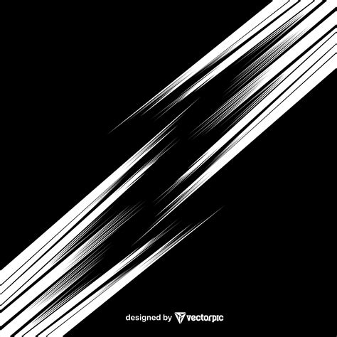 Abstract Racing Stripes Background With black and white Color Free ...