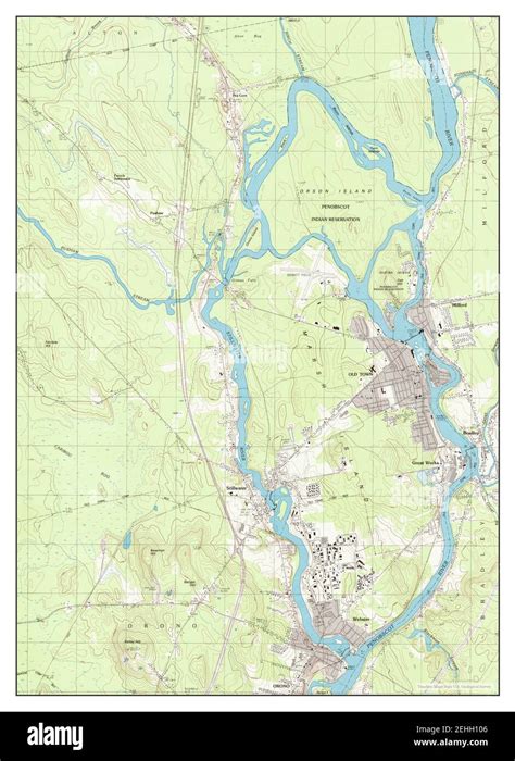 Old Town, Maine, map 1998, 1:24000, United States of America by Timeless Maps, data U.S ...