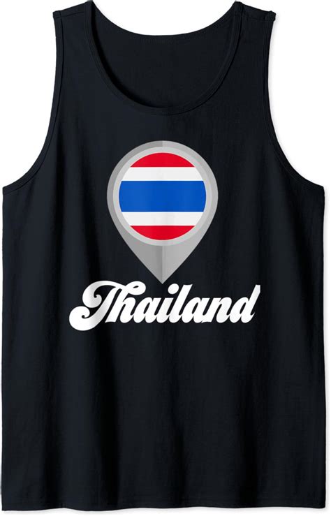 Amazon.com: THAILAND Flag PIN Tshirt I Love THAILAND Travel Tee Tank ...