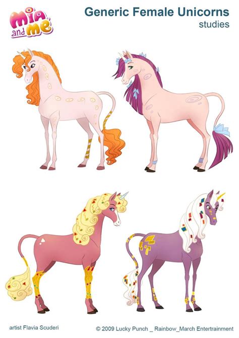 Mia and Me_Female Unicorns_Scuderi by Skudo | Unicorn illustration ...