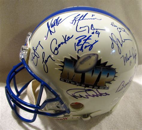 Lot Detail - SUPER BOWL MVP AUTOGRAPHED HELMET w/CAS LOA - 26 SIGNATURES