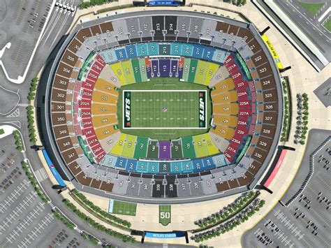 Metlife stadium map - Meadowlands stadium map (New York - USA)