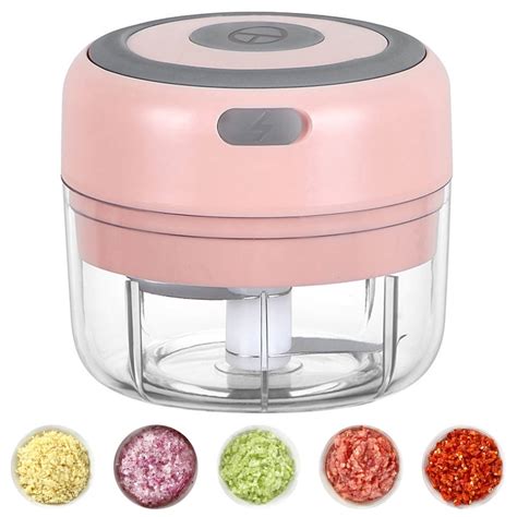 SANAG Mini Electric Garlic Grinder Portable Food Press Mincer Seasoning Masher Spice Chopper ...