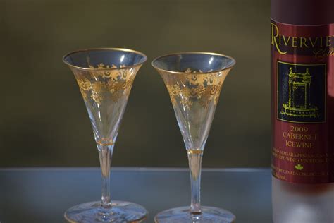 Vintage BACCARAT Gold Encrusted Crystal Wine Cordials, Set of 4 ...