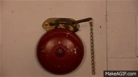 Vintage Bell Ringing - boxing ring fire alarm on Make a GIF