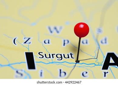 Surgut Pinned On Map Russia Stock Photo 442922467 | Shutterstock