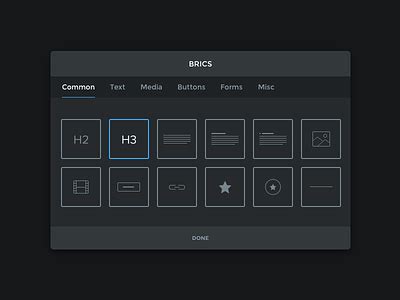 Bric menu by TinchyRobot on Dribbble