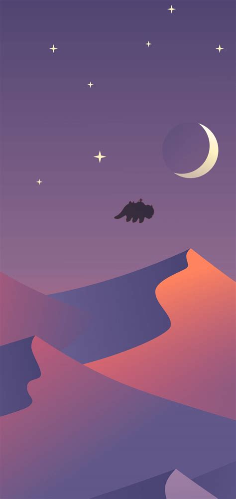 Download Appa On A Desert Night Wallpaper | Wallpapers.com