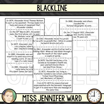 Alexander Graham Bell Timeline Activity by Classroom Kitty | TpT