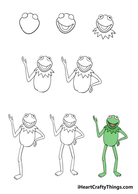 Kermit The Frog Drawing - How To Draw Kermit The Frog Step By Step