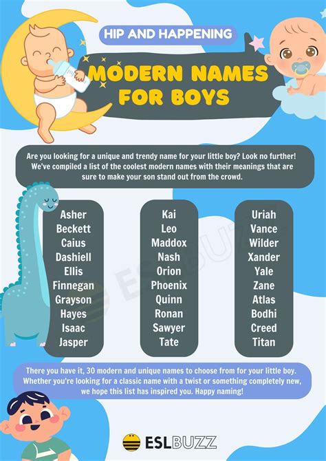 25 Modern Baby Boy Names for Your Little Prince - ESLBUZZ