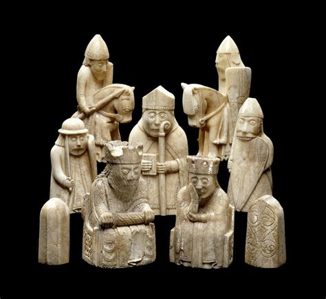 1150-75 (circa)Series: The Lewis Chessmen. Museum number 1831,1101.84. Chess-piece; walrus ivory ...