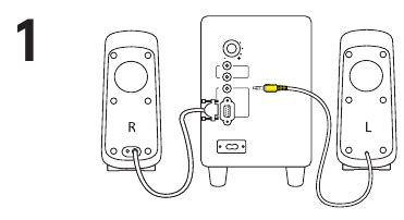 Logitech Z323 Speaker System With Subwoofer Setup Guide | ManualsLib