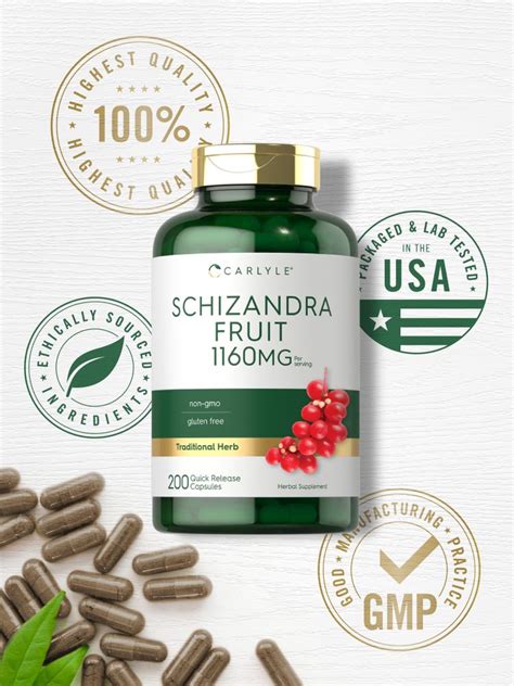 Schizandra Extract 1160mg | 200 Capsules – Carlyle Nutritionals