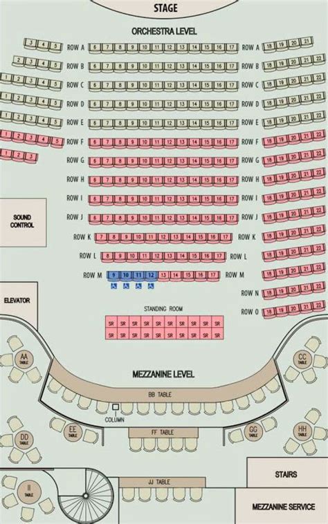 Seating Chart - Infinity Hall Norfolk