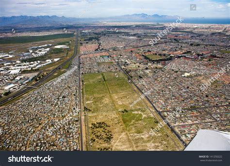 Aerial View Of Informal Settlements Of The Cape Flats, Cape Town, South ...