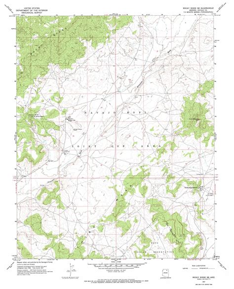 Rocky Ridge Se topographic map 1:24,000 scale, Arizona