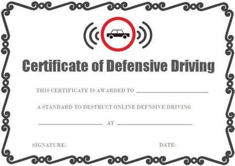 Printable Safe Driving Certificate Template in 2021 | Certificate ...