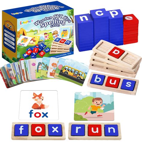 Buy CVC Word Educational Toy Spelling Games, Preschool Toddler Learning ...