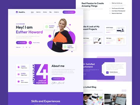 Resume website design by Abdullah Al Masud on Dribbble