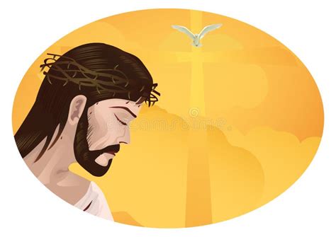 Jesus Christ and cross stock illustration. Illustration of figure ...