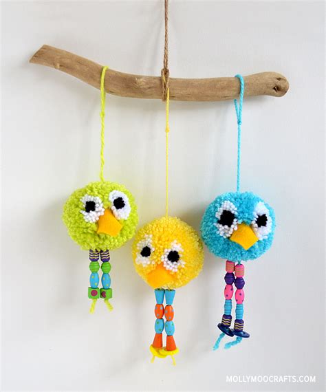 How to make - Pom Pom Bird Craft | Plushie Patterns