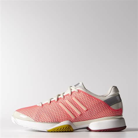 Adidas Womens Stella McCartney Barricade 8 Tennis Shoes - Pink/White - Tennisnuts.com