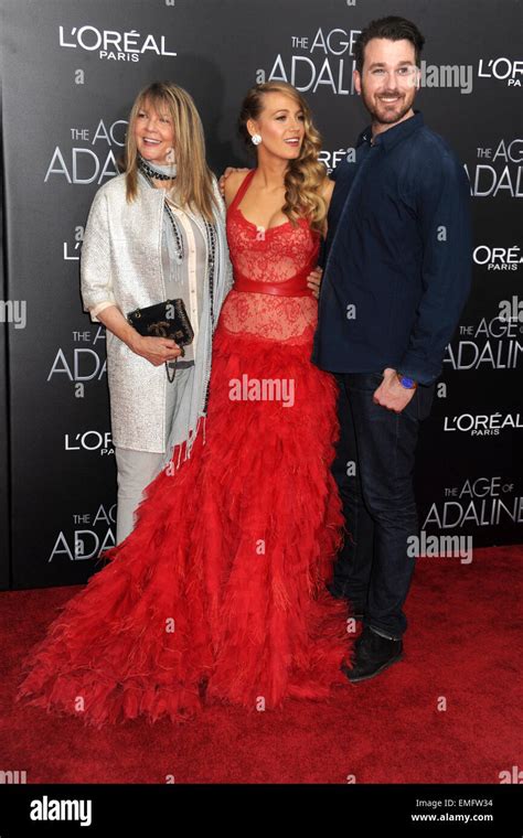 Blake Lively with her mother Elaine Lively and brother Eric Lively ...