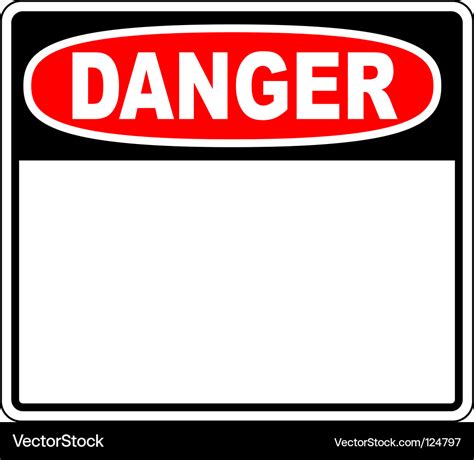 Danger blank sign Royalty Free Vector Image - VectorStock