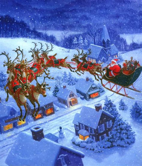 Pin by Nancy Bivins on Days of Yore | Santa and reindeer, Christmas ...