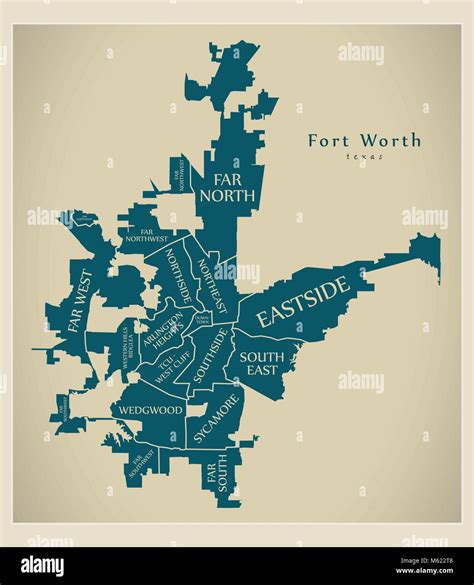 Fort Worth Neighborhood Map - Long Dark Mystery Lake Map