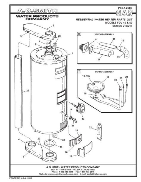 Ao Smith Tankless Water Heater Parts Manual | Reviewmotors.co