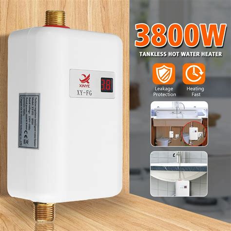 110/220V 3.8KW Electric Tankless Instant Hot Water Heater for Bathroom Kitchen - Walmart.com ...