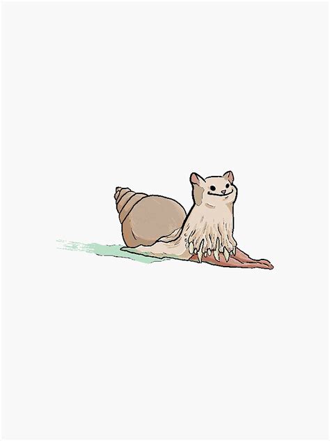 "Cursed Snail Cat Meme" Sticker for Sale by OfficialNunna | Redbubble